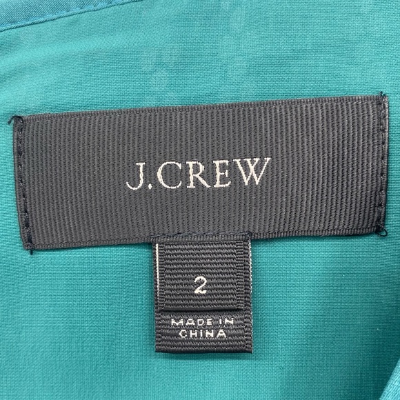 J.Crew Holiday Green Eyelet Dress size 2 - Picture 7 of 11